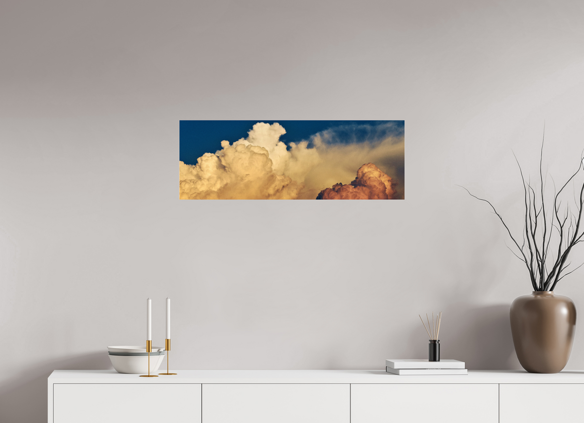 85 x 30 cm, Photo Print Under Acrylic Glass "Georgia Clouds" by MB