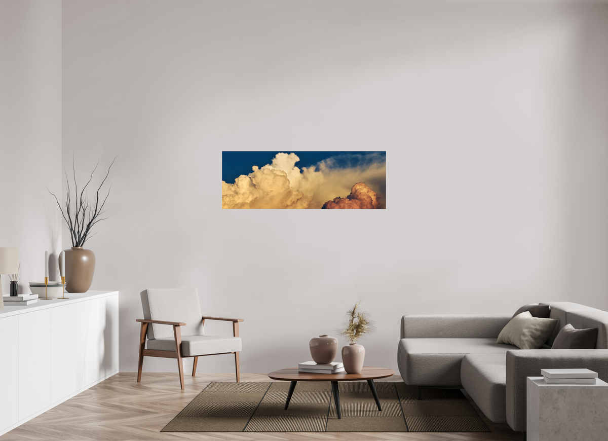 141,7 x 50 cm, Photo Print Under Acrylic Glass "Georgia Clouds" by MB
