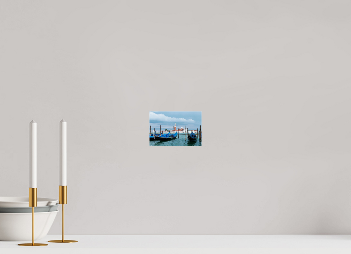 15 x 10 cm, Photo Print Under Acrylic Glass "Blue Gondolas" by MB | Marc Bluhm