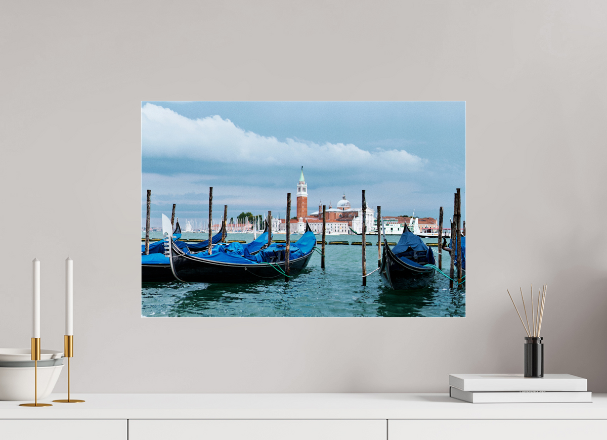 60 x 40 cm, Photo Print Under Acrylic Glass "Blue Gondolas" by MB | Marc Bluhm