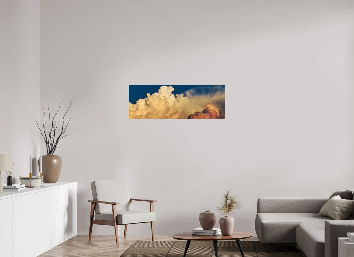 113,3 x 40 cm, Photo Print Under Acrylic Glass "Georgia Clouds" by MB