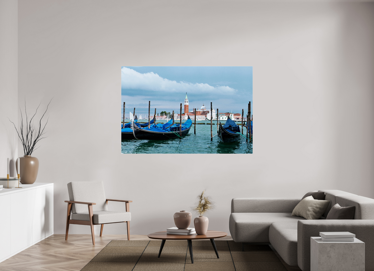 180 x 120 cm, Photo Print Under Acrylic Glass "Blue Gondolas" by MB | Marc Bluhm