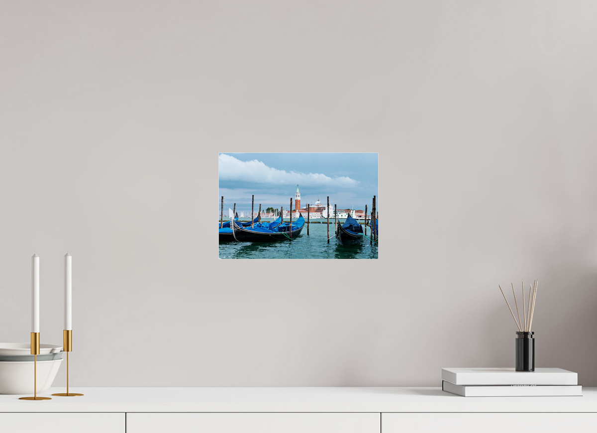 30 x 20 cm, Photo Print Under Acrylic Glass "Blue Gondolas" by MB | Marc Bluhm