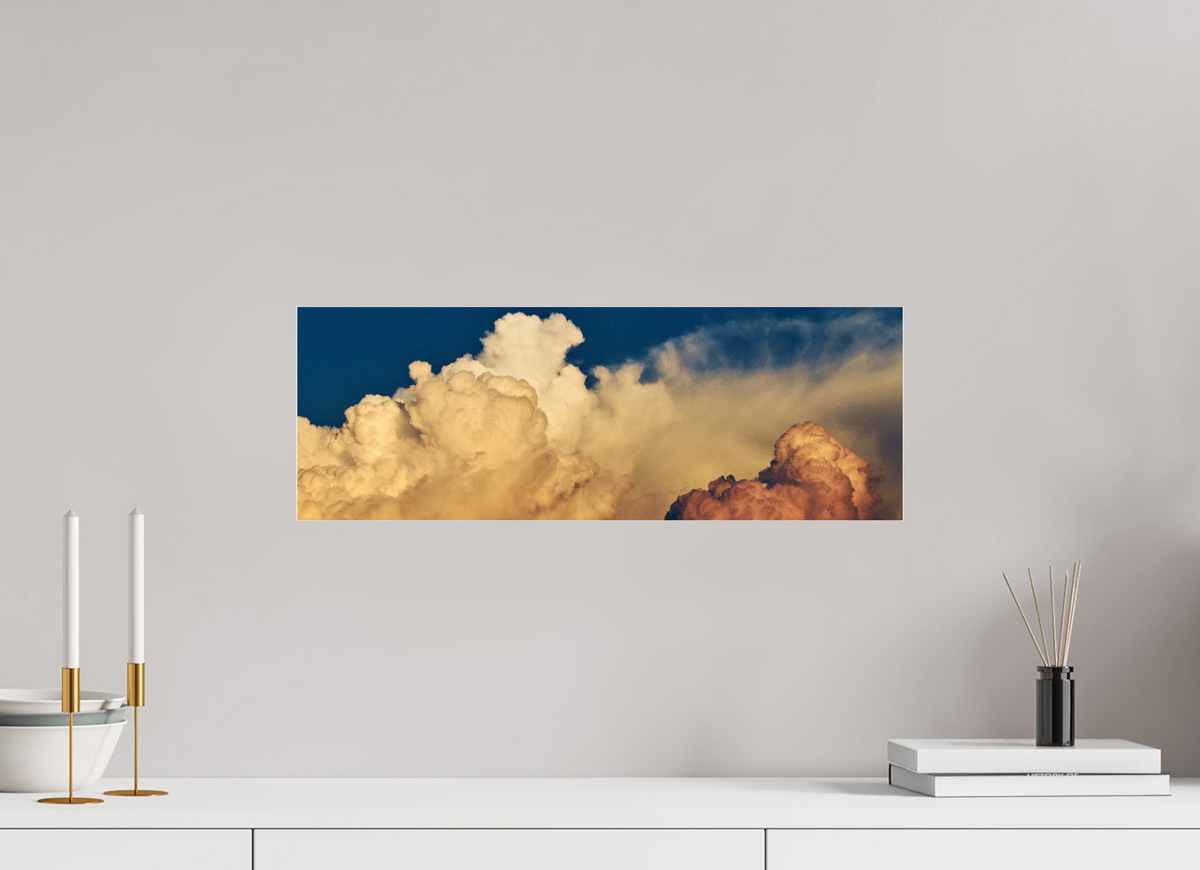56,7 x 20 cm, Photo Print Under Acrylic Glass "Georgia Clouds" by MB