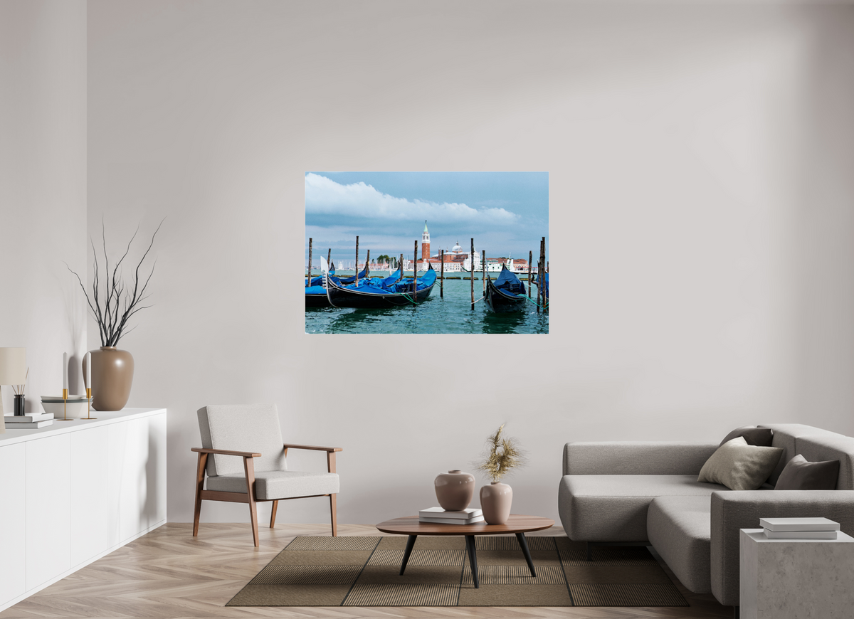 150 x 100 cm, Photo Print Under Acrylic Glass "Blue Gondolas" by MB | Marc Bluhm